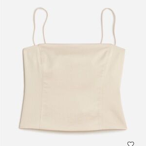 NWT J. Crew Cream Satin Bustier Top size 4